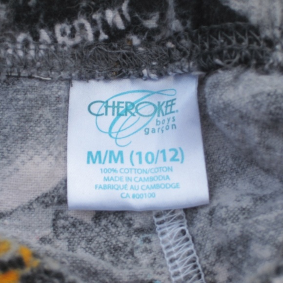 fleece pajama set, snowboard design size 10/12 M - Picture 5 of 5